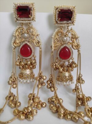 Gold Plated Kundan Style Jhumka
