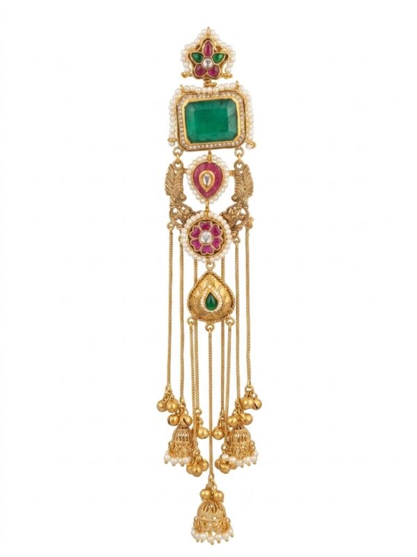 Royal Kundan & Emerald Earring
