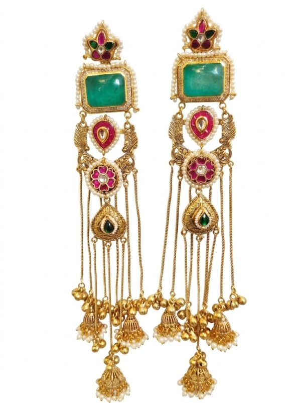 Royal Kundan & Emerald Earring
