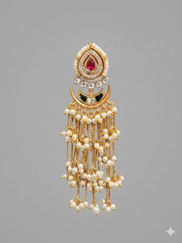Elegant Gold-Plated Pearl Tassel Earring