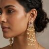 Elegant Gold-Plated Pearl Tassel Earring