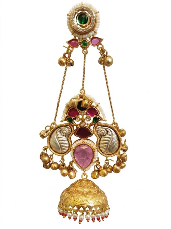 68876f99-0dc7-4a50-986c-b2e08e00a8e9 Gold-Plated Peacock Design Jhumka