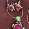 Pendant Set with Ruby Center Stone